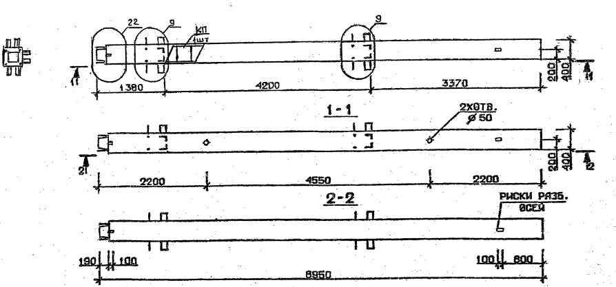 Колонна 3КН 33.89-1-с Серия 1.020.1-2с/89