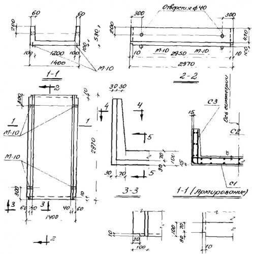 Лоток железобетонный Л 6 Серия ИС-01-04 Выпуск 2